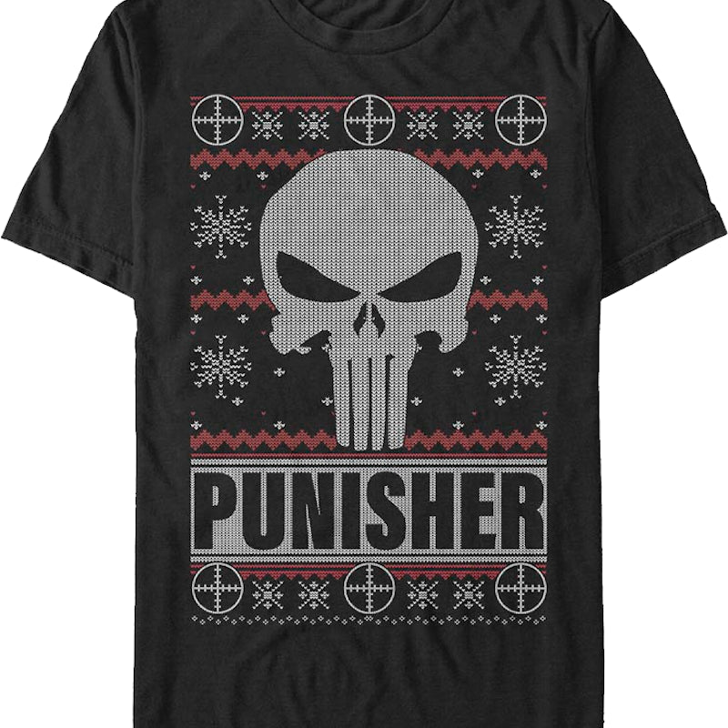 Punisher Ugly Faux Knit Marvel Comics T-Shirt