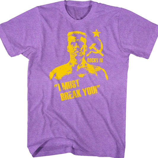 Purple Heather Ivan Drago Rocky T-Shirt