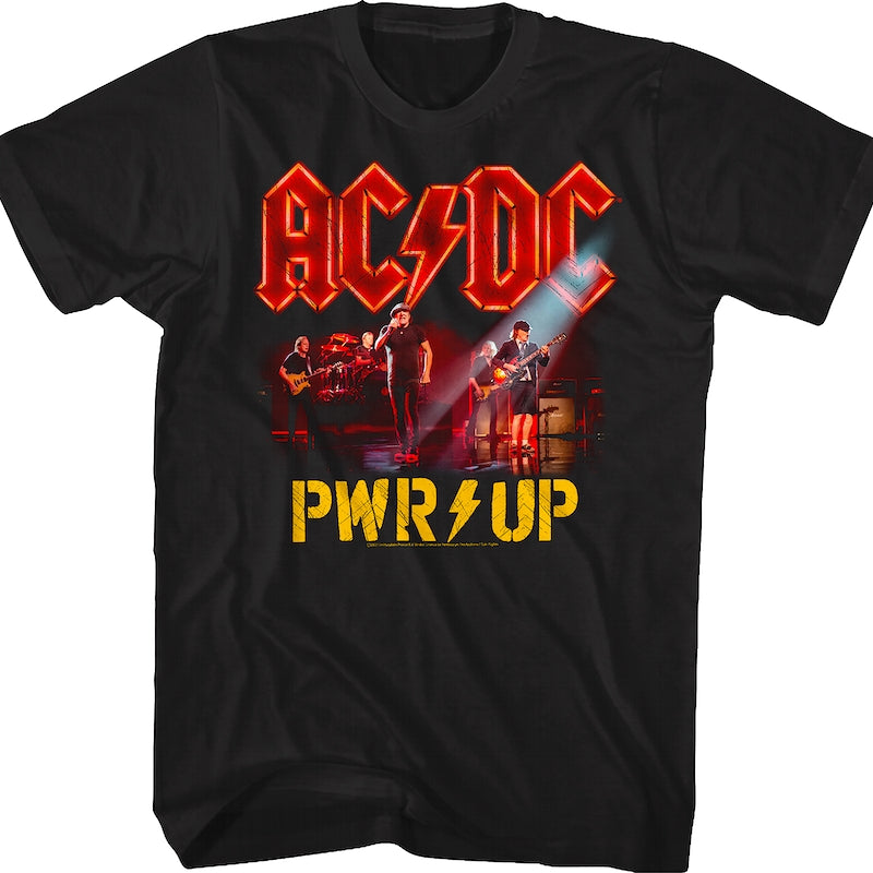 PWR UP Band Photo ACDC Shirt