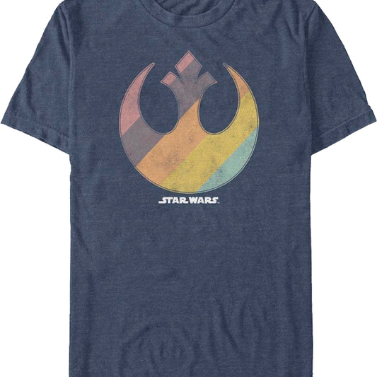 Rainbow Rebel Alliance Logo Star Wars T-Shirt