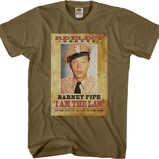 Re-Elect Deputy Barney Fife Andy Giffith Show T-Shirt