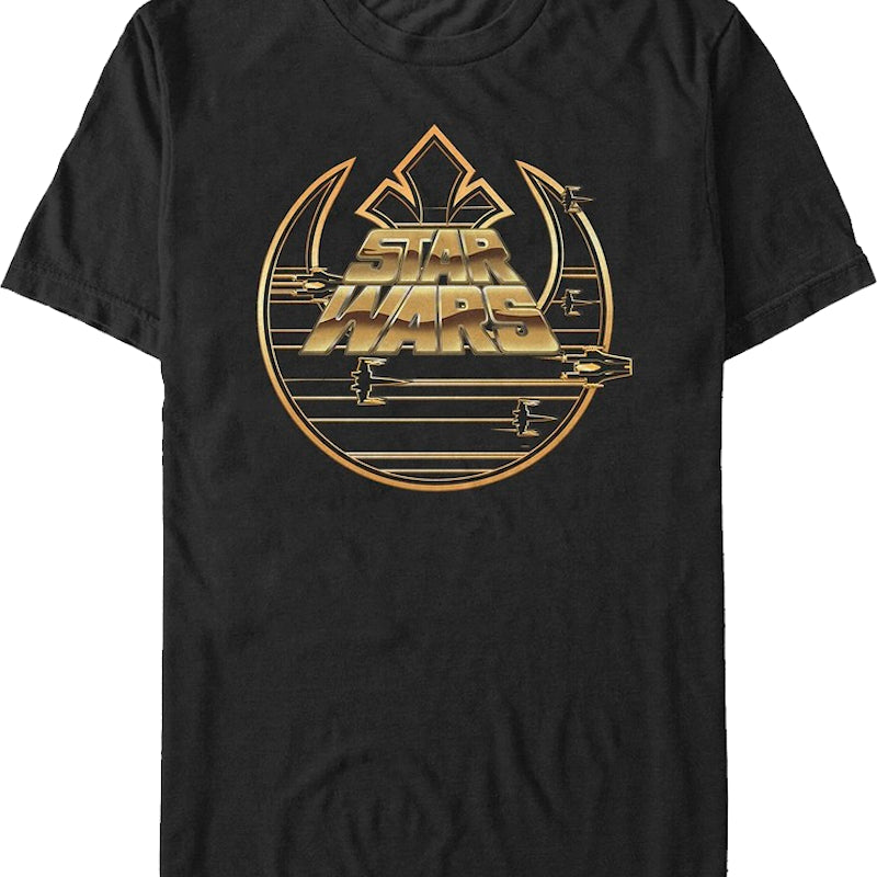 Rebel Alliance And Movie Logos Star Wars T-Shirt