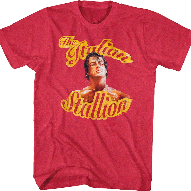 Red Italian Stallion Rocky T-Shirt