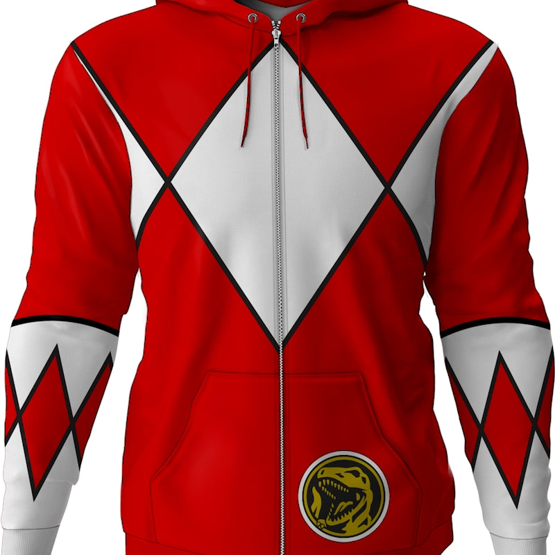 Red Ranger Mighty Morphin Power Rangers Costume Hoodie
