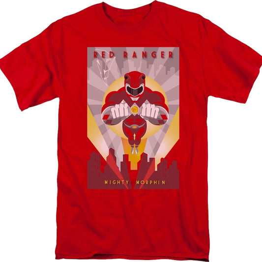 Red Ranger Poster Mighty Morphin Power Rangers T-Shirt