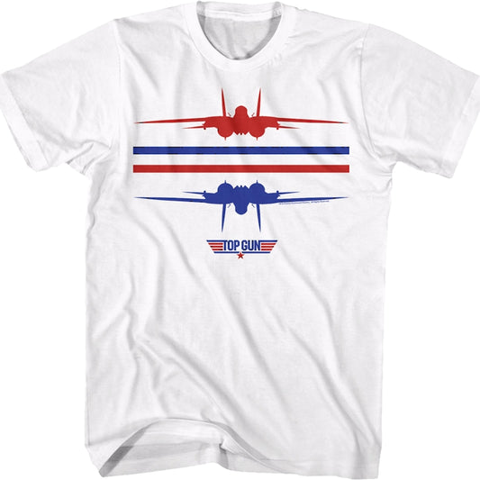 Red White Blue Inverted Top Gun T-Shirt