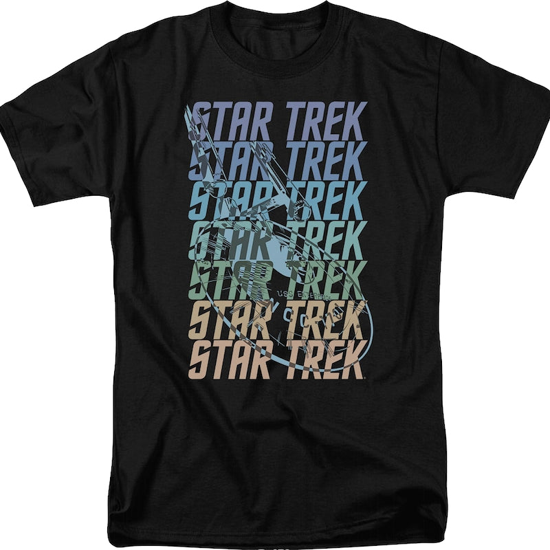 Repeating Logo Star Trek T-Shirt