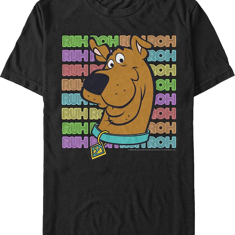 Repeating Ruh Roh Scooby-Doo T-Shirt