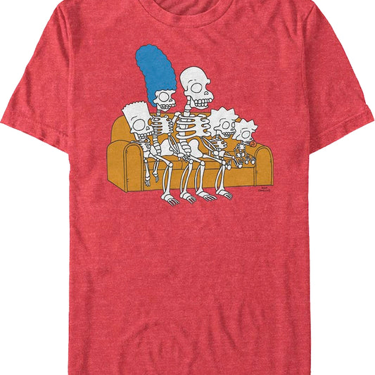 Retro Family Skeletons The Simpsons T-Shirt