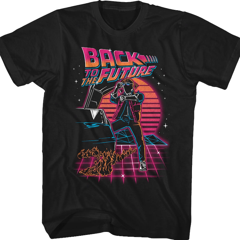 Retro Neon Back To The Future T-Shirt