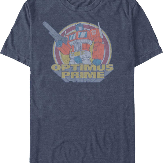 Retro Optimus Prime Action Pose Transformers T-Shirt