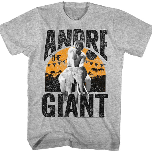 Riding An Elephant Andre The Giant T-Shirt