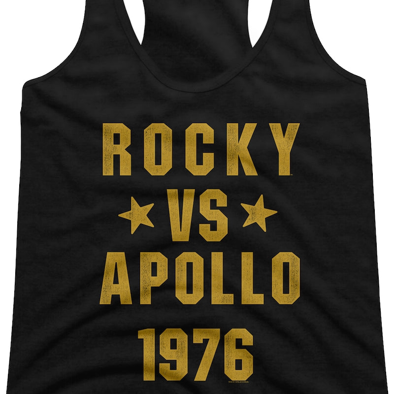 Ladies Rocky vs Apollo 1976 Rocky Racerback Tank Top