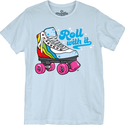 Roll With It Decorated Roller Skate T-Shirt