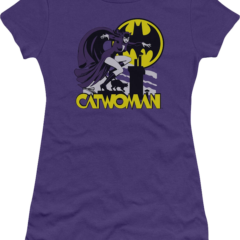 Ladies Rooftop Catwoman DC Comics Shirt