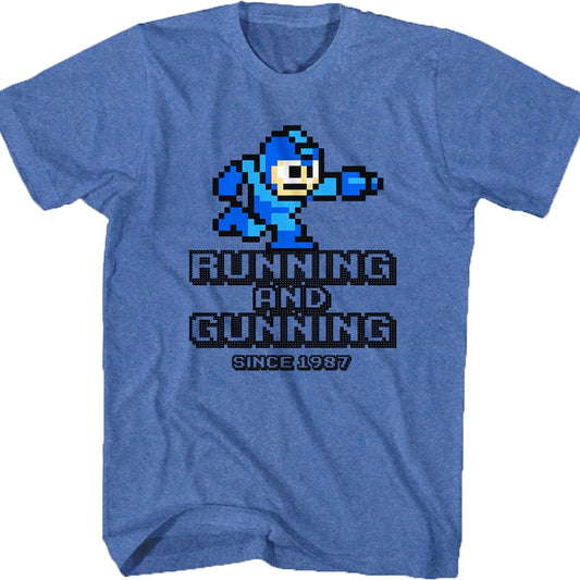 Running And Gunning Mega Man T-Shirt