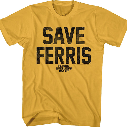 Save Ferris Vintage Design Ferris Bueller's Day Off T-Shirt