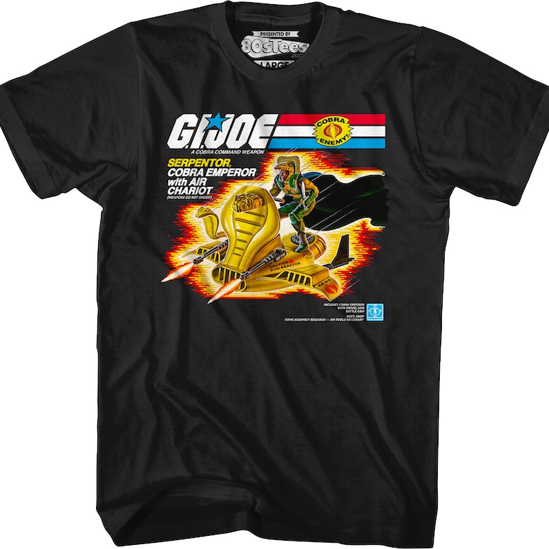 Serpentor Air Chariot Box Art GI Joe T-Shirt