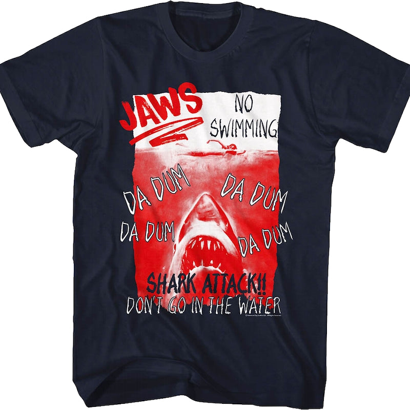 Shark Attack Poster Jaws T-Shirt