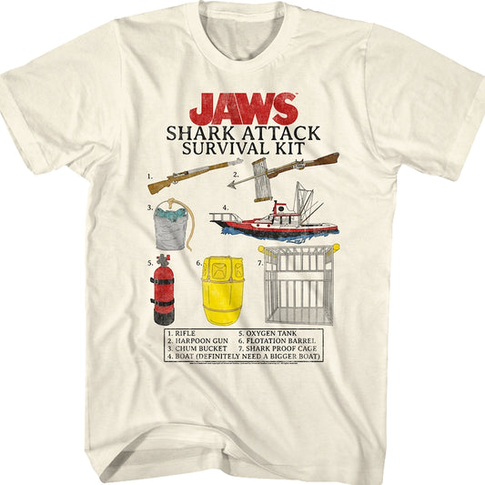 Shark Attack Survival Kit Jaws T-Shirt