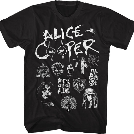 Shock Collage Alice Cooper T-Shirt