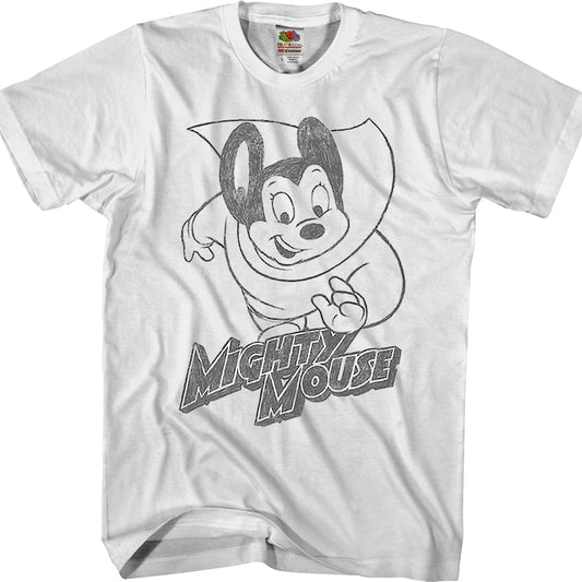 Sketch Mighty Mouse T-Shirt