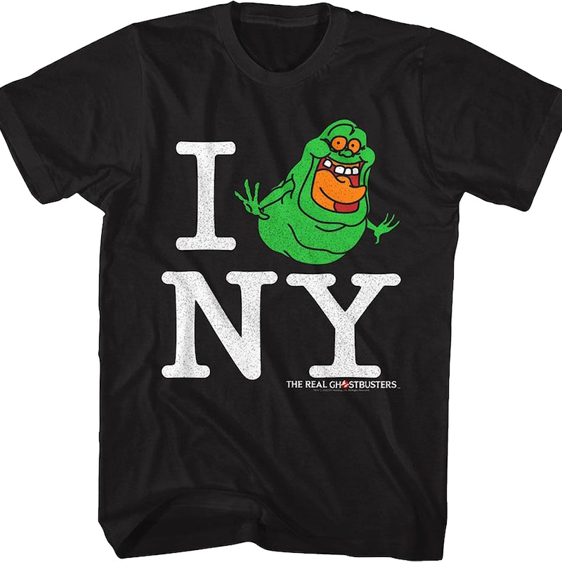 Slimer I Love NY Real Ghostbusters T-Shirt