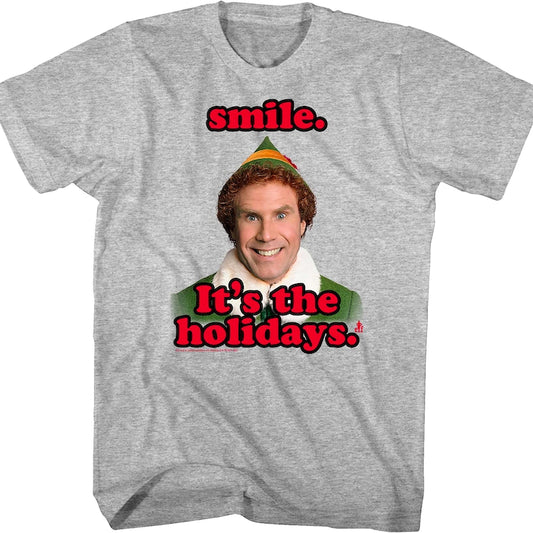 Smile It's The Holidays Elf T-Shirt