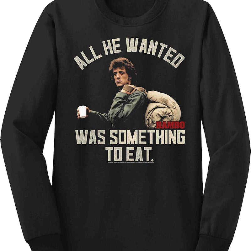 Something To Eat Rambo Long Sleeve Shirt