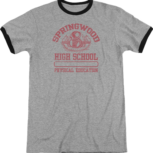 Springwood High School Nightmare On Elm Street Ringer Shirt