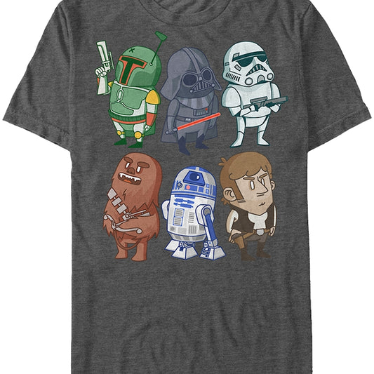 Star Wars Cartoon Characters T-Shirt
