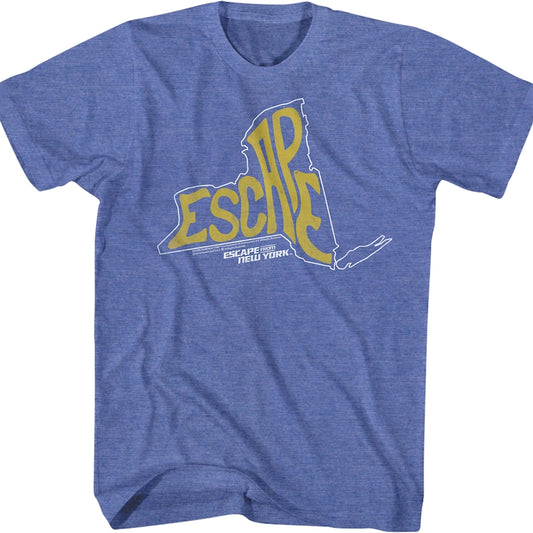 State Shape Escape From New York T-Shirt