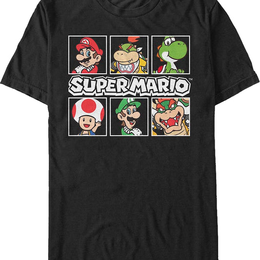 Super Mario Bros. Character Pictures Nintendo T-Shirt