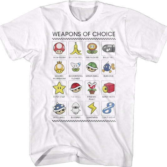 Super Mario Bros. Weapons of Choice Nintendo T-Shirt