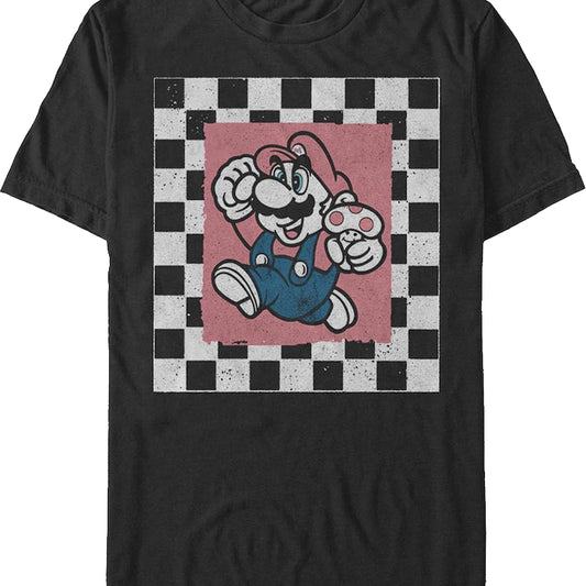Super Mario Checkerboard Jump Nintendo T-Shirt
