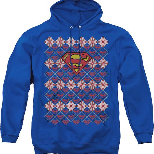 Superman Ugly Faux Knit DC Comics Hoodie