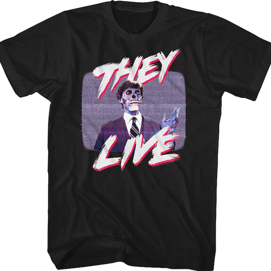 Television Static They Live T-Shirt