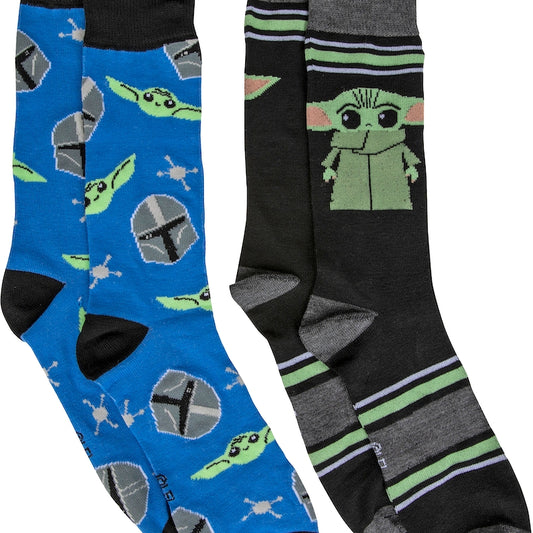 The Child Alone and The Child With Mandalorian 2-Pack Star Wars Socks