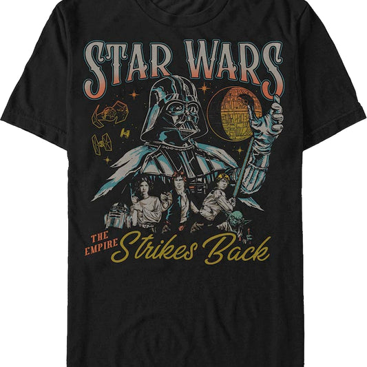 The Empire Strikes Back Illustrated Poster Star Wars T-Shirt