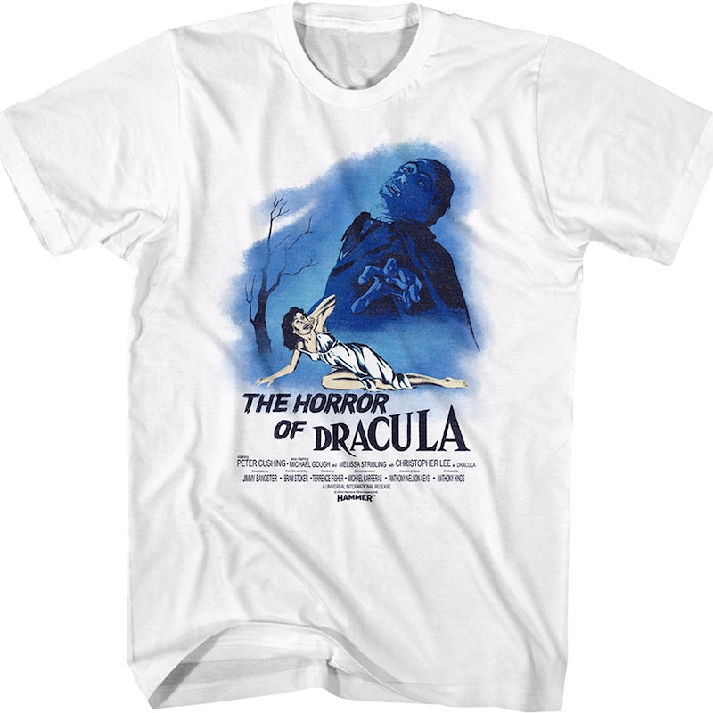 The Horror Of Dracula Classic Poster Hammer Films T-Shirt