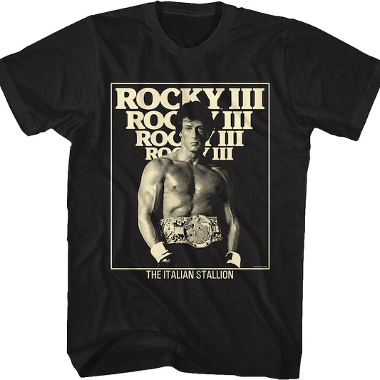 The Italian Stallion Poster Rocky III T-Shirt