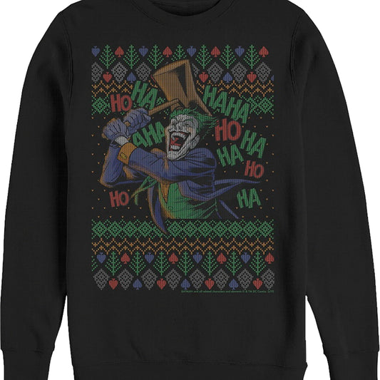 The Joker Ugly Faux Knit DC Comics Sweatshirt