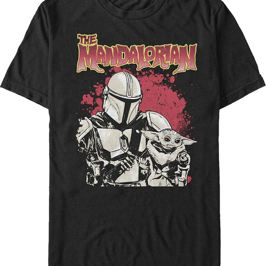 The Mandalorian Bounty Hunter And Child Star Wars T-Shirt