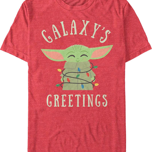 The Mandalorian Child Galaxy's Greetings Star Wars T-Shirt