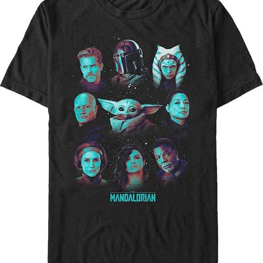 The Mandalorian Galaxy Collage Star Wars T-Shirt