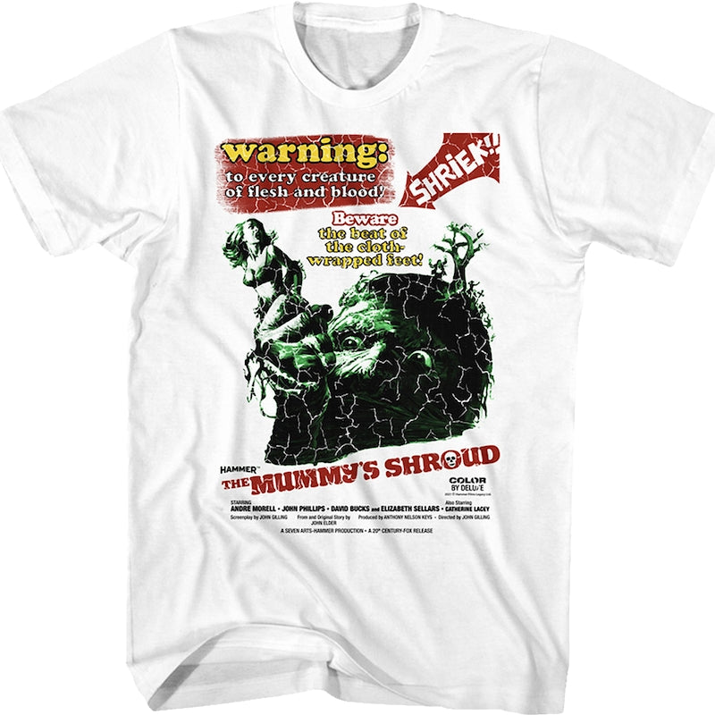 The Mummy's Shroud Poster Hammer Films T-Shirt