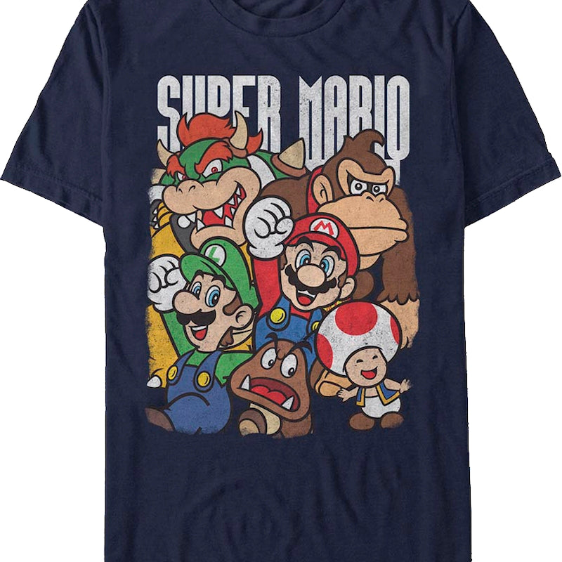 The Stars of Super Mario Bros. Nintendo T-Shirt