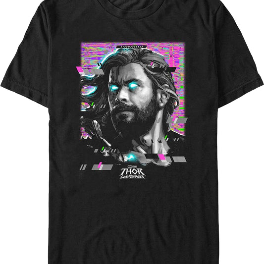 Thor Love And Thunder Retro Glitch Marvel Comics T-Shirt