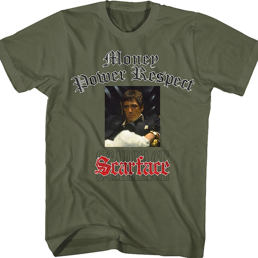 Tony Montana Money Power Respect Scarface T-Shirt