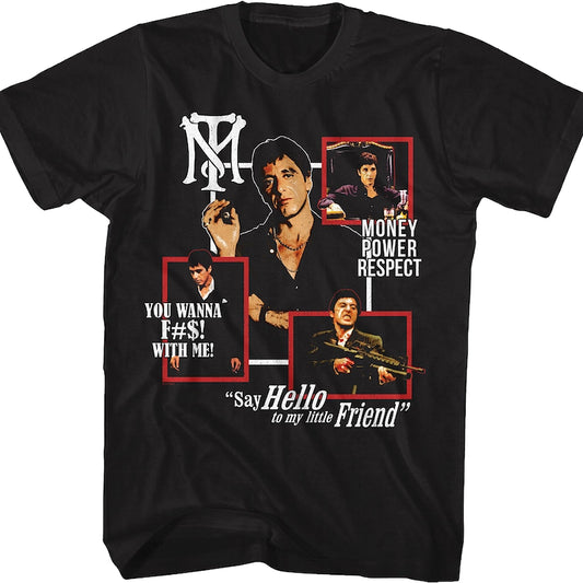 Tony Montana Quotes Collage Scarface T-Shirt